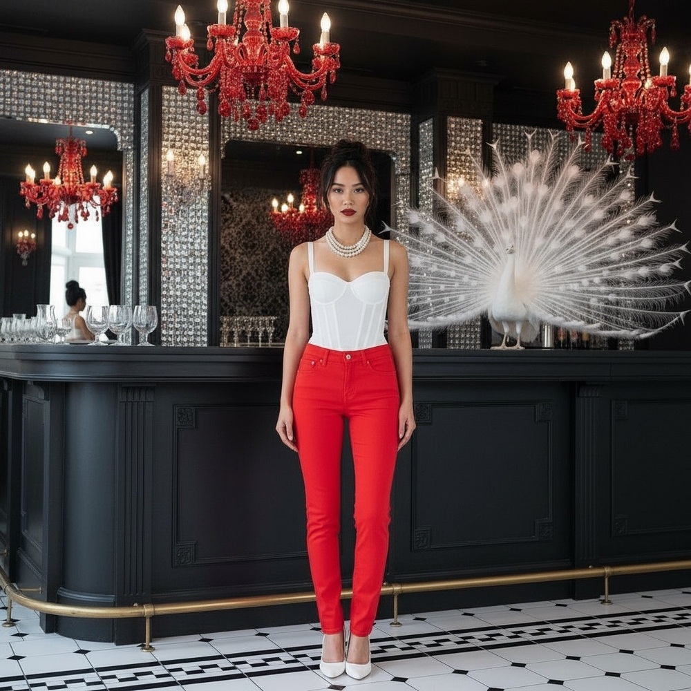Madewell red jeans
